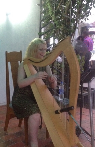 Irish Harp Player in Abuja, Nigeria