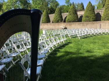 Outdoor Wedding Ceremony Harpist