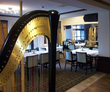 Harpist in a Restaurant