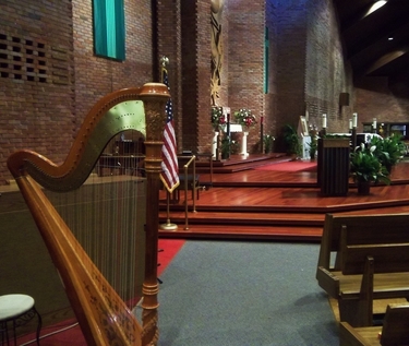 Chicago Wedding Harpist for a Catholic Ceremony