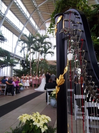 Wedding Ceremony at the Jewel Box in Forest Park - St. Louis Harpist