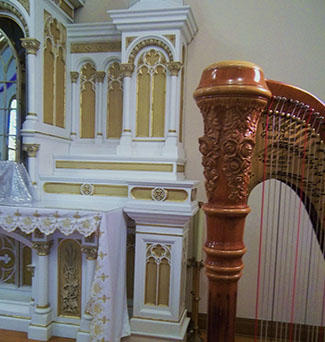 Old St. Ann's Church Quad Cities Harpist for Wedding Ceremonies