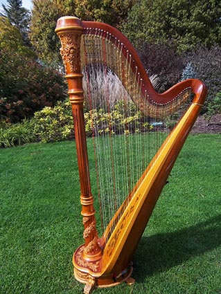Harpist in Peoria Illinois for Weddings at Luthy Botanical Garden