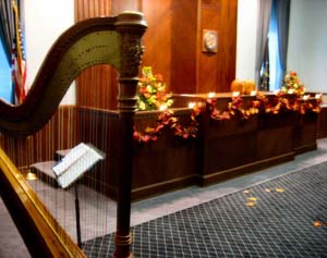 Porter County Courthouse Wedding Ceremony Harpist