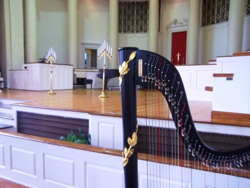 Annie Merner Chapel MacMurray College Wedding Harp