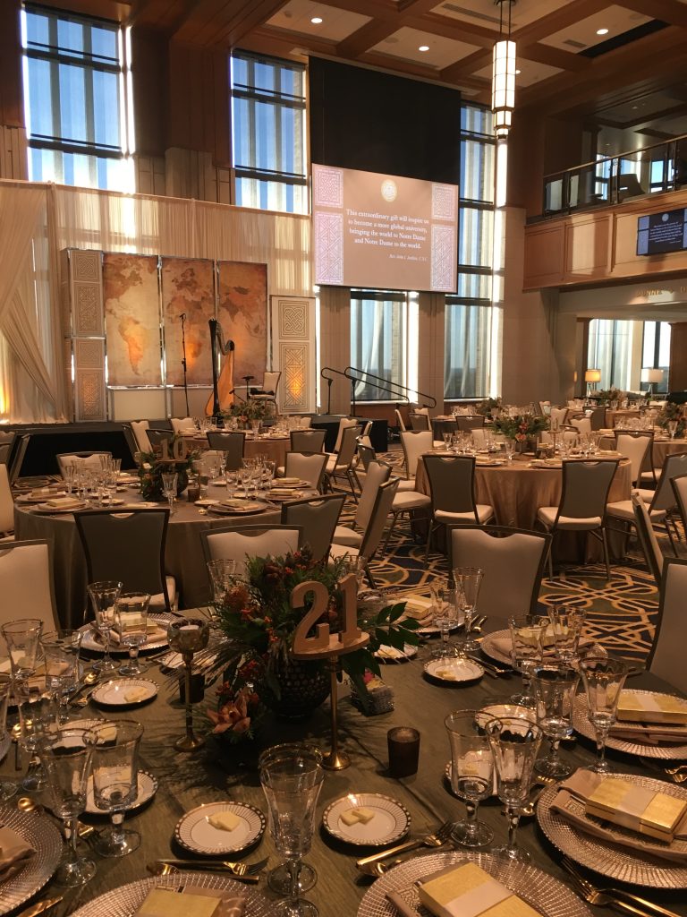 Banquet Harpist Notre Dame