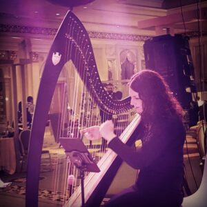 Harpist Playing Arabic Music