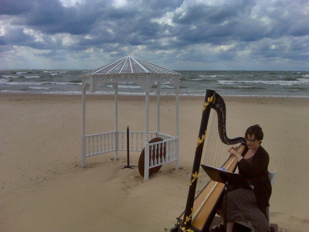 Beach Wedding Harpist Michigan