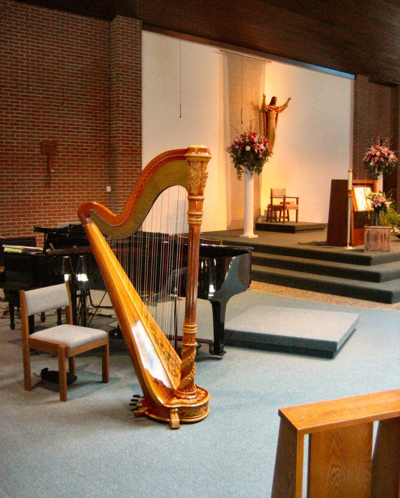 Grand Rapids Harpist Catholic Wedding