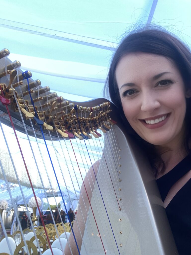 Harpist in The Bahamas
