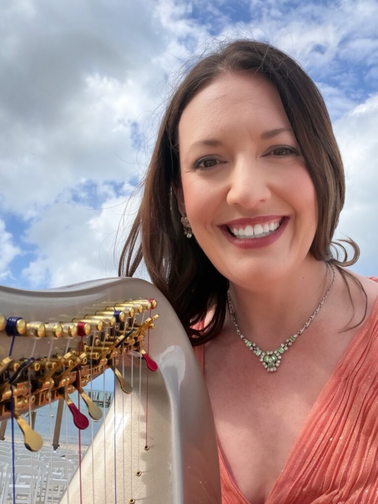 Harpist in The Bahamas