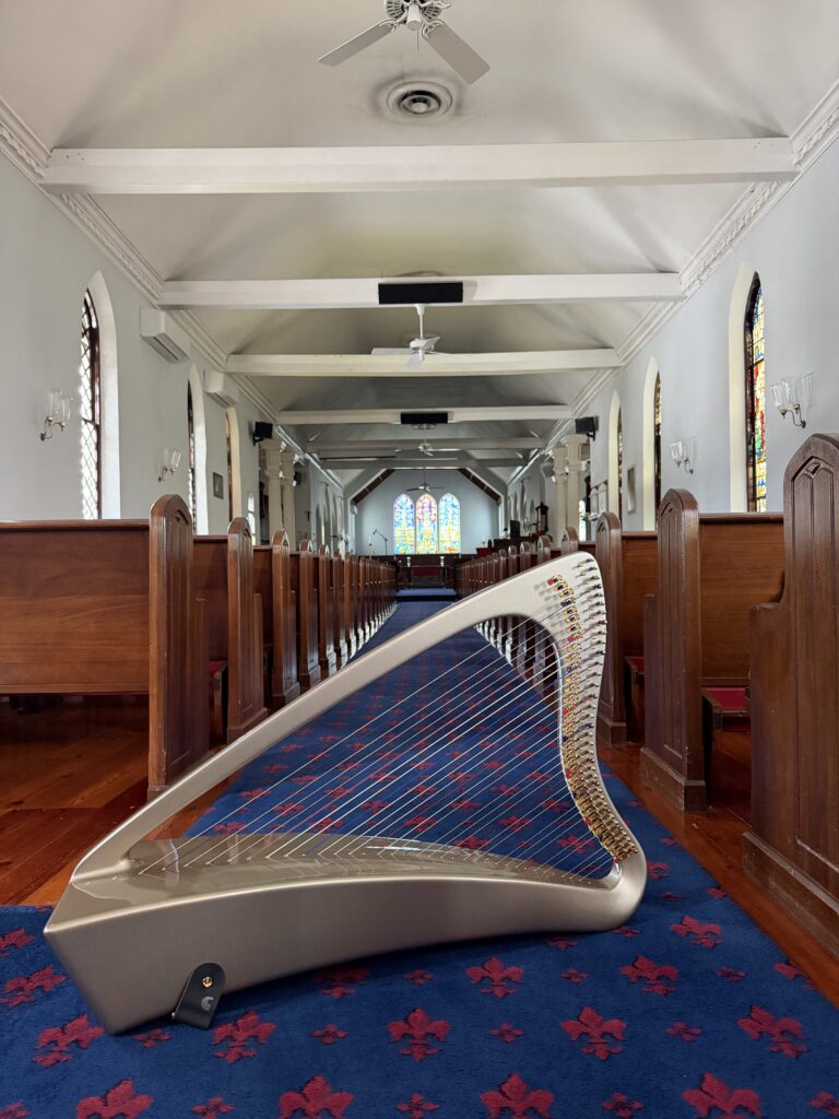 Harpist in Bermuda