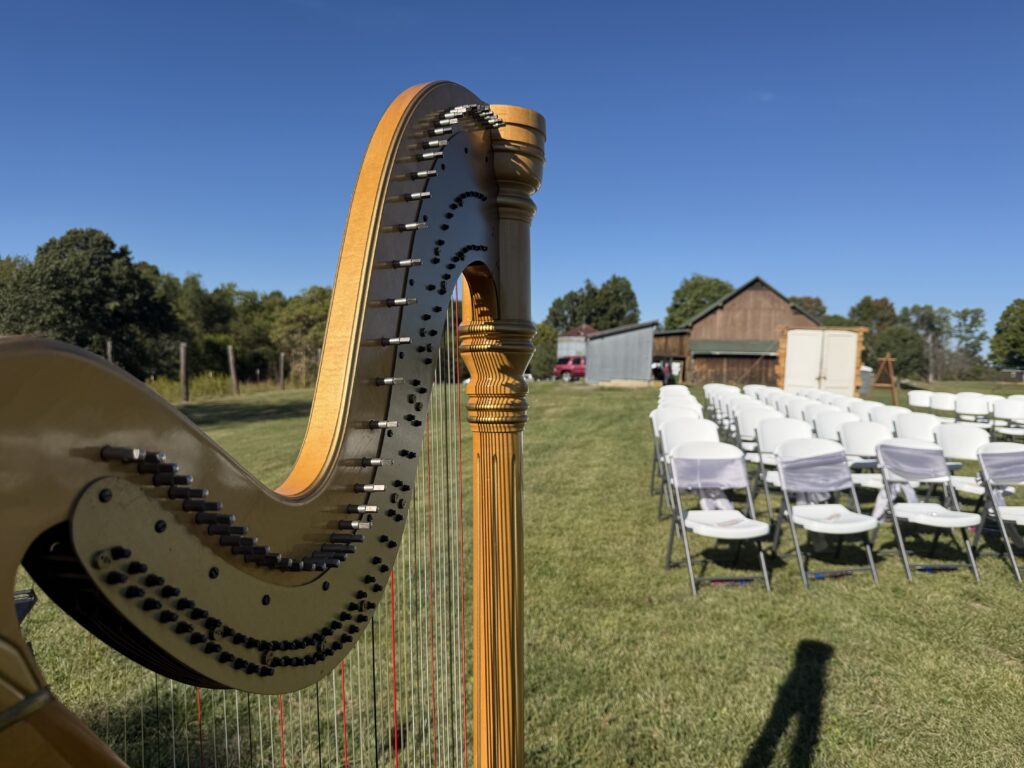 Outdoor Wedding Harp Music in East Tennessee