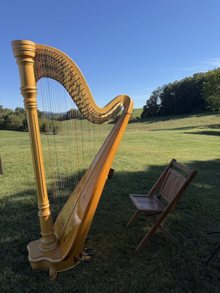 Tri-Cities Tennessee Wedding Harpist at Proffitt Farm
