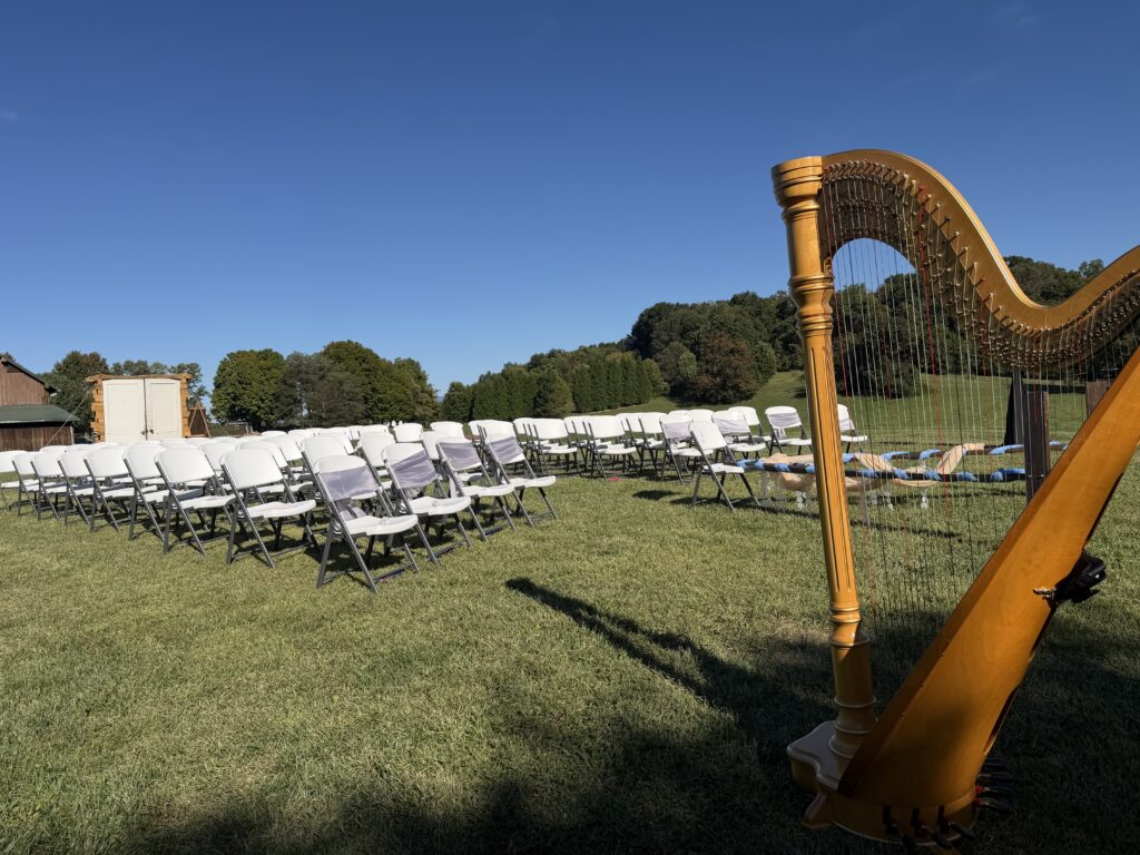 Harp for an Outdoor Ceremony at Proffitt Farm