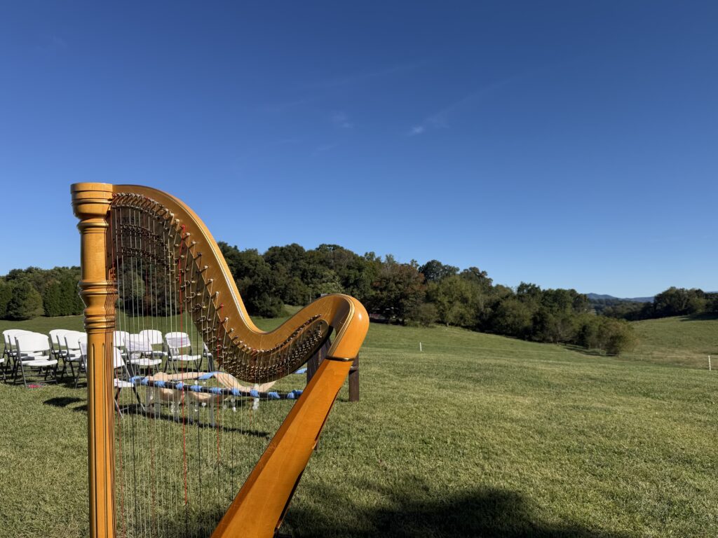 East Tennessee Farm Wedding with Live Harp Music